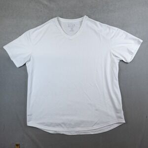 BYLT Shirt Mens 3XL Gray Signature V Neck Curved Hem Stretch Premium Basics